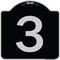 Signmission Sign with Number 3 Heavy-Gauge Aluminum Architectural Sign, 18" x 18", BS-1818-22896 A-DES-BS-1818-22896 - alternate 1
